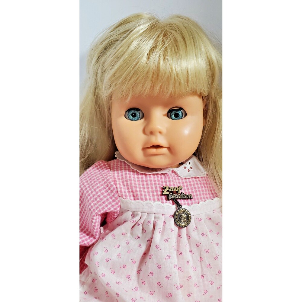 Zapf Creation German Play Doll Colette 18 Inches Blond Hair Original Pink Dress - Picture 2 of 10